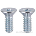 Blue White Zink Cross Discessed Countersunk Head Screws